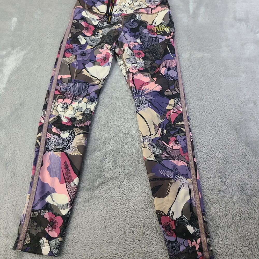 Nike Leggings Womens Small Floral Activewear Gym Workout Casual Lightweight